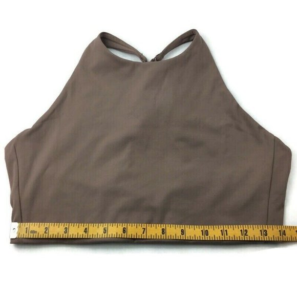 Fundamental Coast Performance Toluca Bra Halter Top Taupe Womens L Spring 2021 - Picture 12 of 12